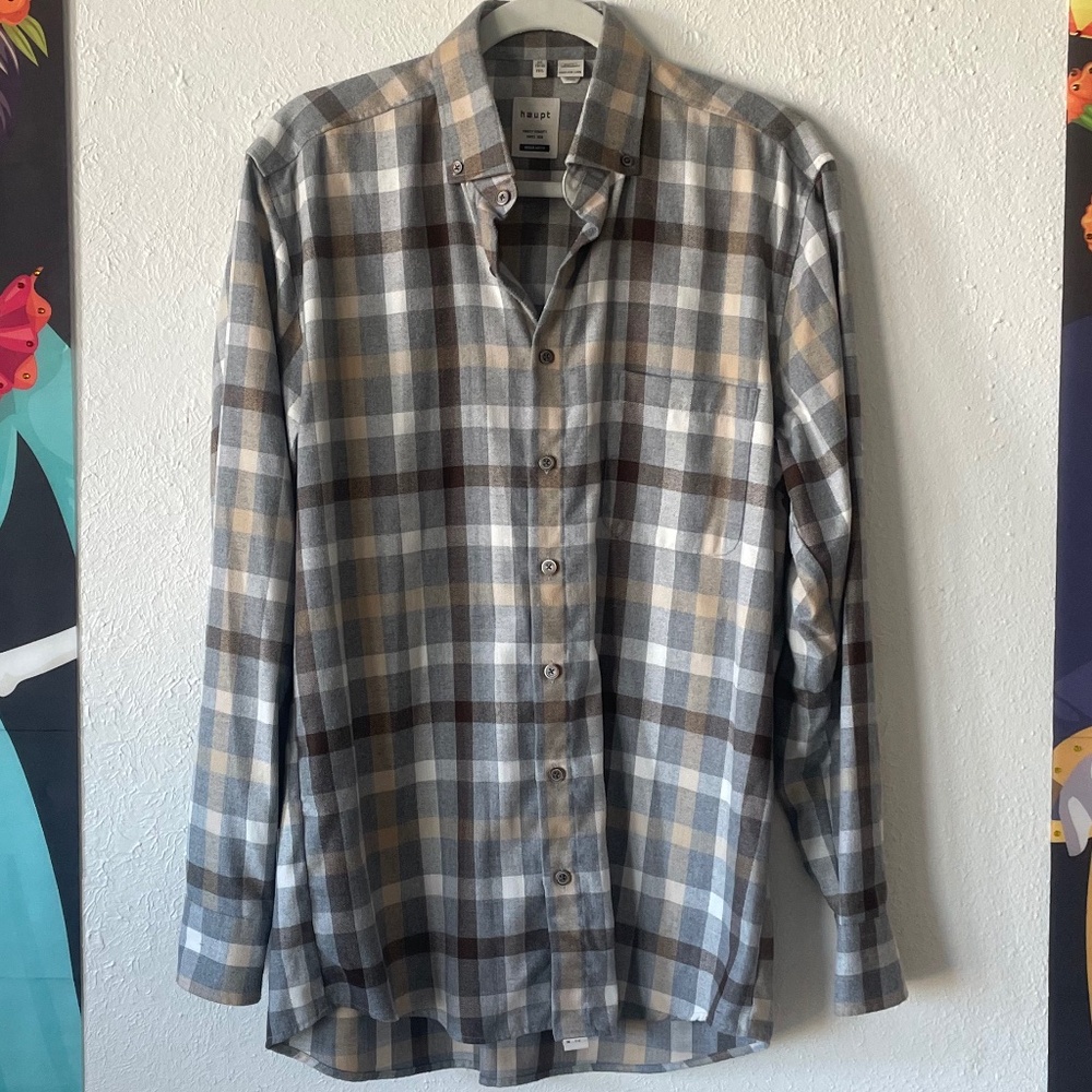 Haupt Regular Fit Men’s Plaid (Size Medium)